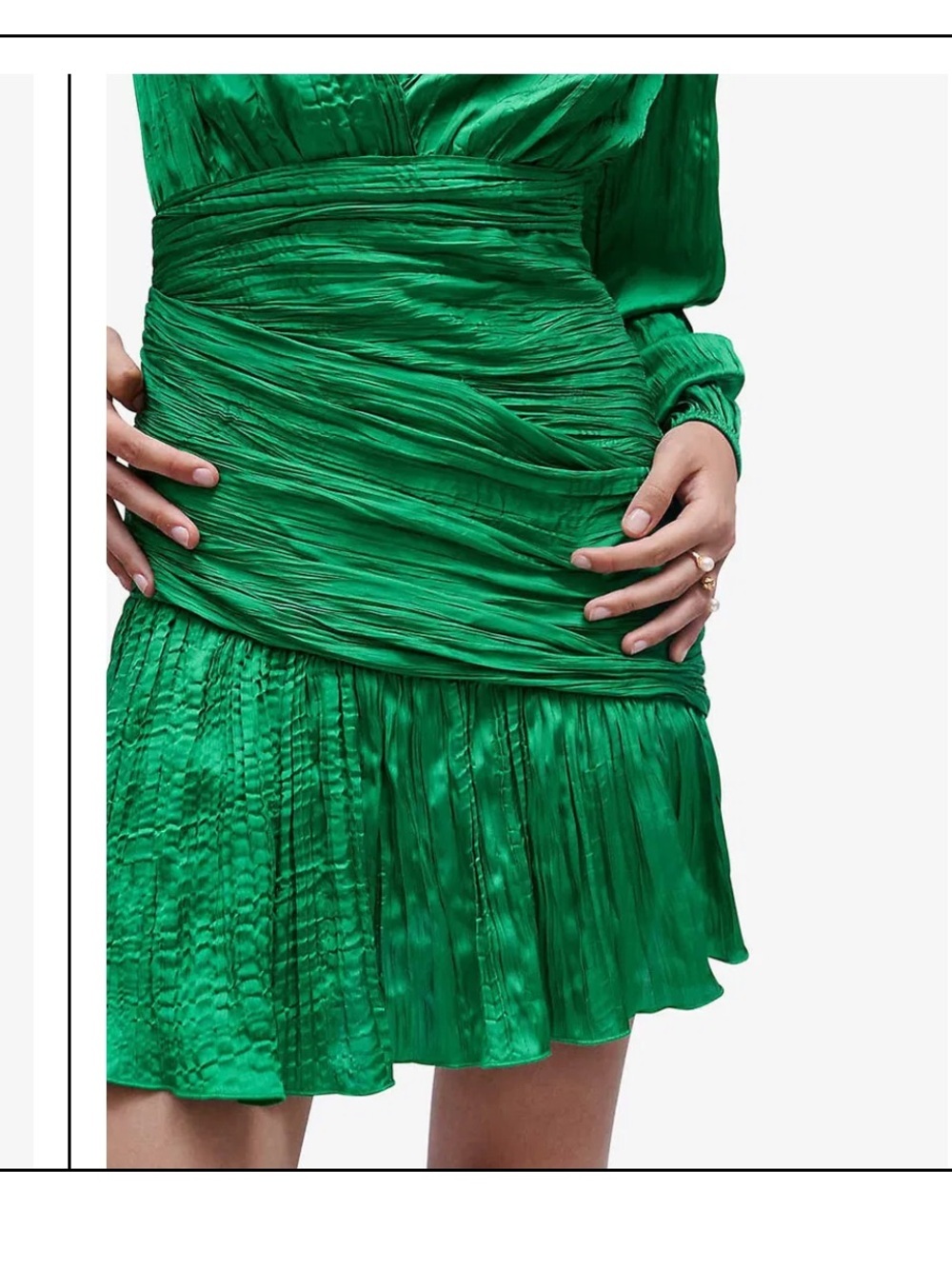 Maje Runnylona Draped Pleated Lamé Mini Dress - Picture 3 of 7